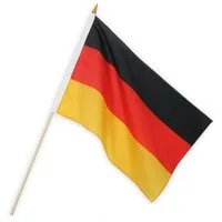 Fries Fahne Deutschland Stabfahne Schwenkfahne 30 x 45 cm Fahne EM Fußball