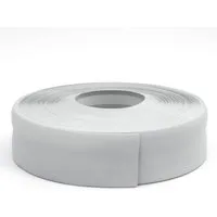 DQ-PP Sockelleiste DQ-PP WEICHSOCKELLEISTE 5m, 32x23mm, selbstklebend, Gummileiste, PVC, Sockelleiste, Abschlussleiste, Bodenleiste, Winkelprofil