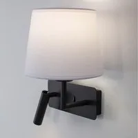 Nova Luce Wandleuchte Wandleuchte Flex in Schwarz-matt und Weiß E27 mit Lesearm
