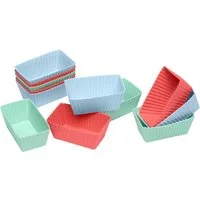 Lurch Backform FlexiForm Brownie Silikon 12er Set Pastelfarben Mix, (6-tlg)