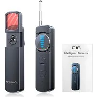 TUWENA Überwachungskamera Wanzen Detector mit LED, Hidden Camera Detector, GPS Tracker Detektor (Anti Aufnahme Detektoren für Hotel Heim Büro, 360°-Infrarot-Erkennung)