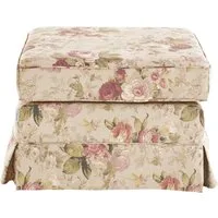 Home affaire Polsterhocker Shadmoor, Hussenoptik, in uni oder mit Blumendruck, passend zur Shadmoor-Serie