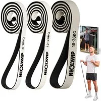 NEOLYMP Trainingsbänder Resistance Bands - Gym Zubehör für Ganzkörpertraining - Klimmzug Band, Kein Spannungsverlust,Hygienisch, Mehrschichtig, Naturlatex, Belastbar