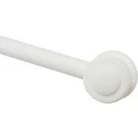 GARDINIA Gardinenstange Vitragestange Metall, Ø 12 mm, 1-läufig, kürzbar, mit Bohren, geklebt, verschraubt, Kunststoff, Metall, Serie Vitragestange Nevada Ø 12 mm