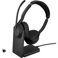 Evolve2 55, mit Ladestation, Headset schwarz, Stereo, Microsoft Teams, USB-C, Link380c