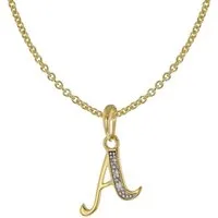 trendor Kette mit Anhänger 41520-A, Buchstaben A Gold 333/8K mit vergoldeter Silberkette