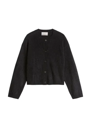 Marc OPolo Casual - Kuscheliger Cardigan cropped Coal Grey Melange - Gr. - XS