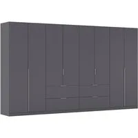 OTTO home Drehtürenschrank Kleiderschrank Schrank Garderobe AGORDO mit Dekor- oder Hochglanzfront (in zwei Griff-Farben, Breite 360 cm) mit Außenschubkästen, Serie in 7 Breiten und 2 Höhen MADE IN GERMANY