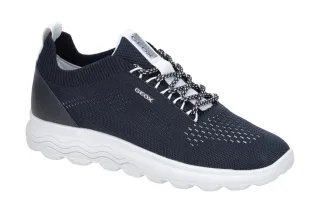 Geox D15NUA SPHERICA Damen Halbschuhe Sneaker blau navy Textil Mesh Synthetik