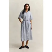 Gant Hemdblusenkleid STRIPED LINEN Regular fit mit Bindegürtel