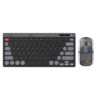 HXSJ MK781 Wireless Keyboard Mouse Kit Silent Design Dual-mode Scissor-Foot Structure 2.4G & bluetooth 75% 78-Key Layout