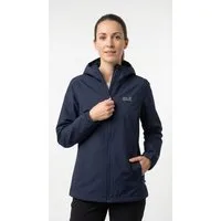 Jack Wolfskin Regenjacke OUTROVERT 2L JKT W mit Windschutzblende am Reißverschluss, atmungsaktiv, wasserdicht