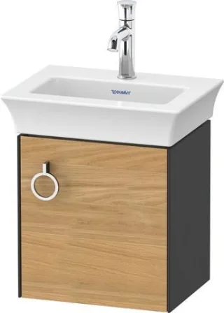 Duravit White Tulip Waschtischunterbau wandhängend Natur Eiche & Graphit Matt & Seidenmatt 384x298x4 WT4250RH558