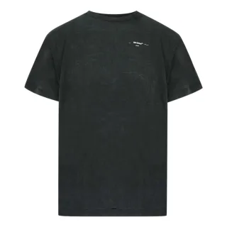 Off-white - T-shirt Mit Scribble Arrow-logo In Verblasstem Schwarz