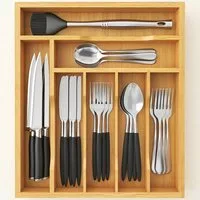 Lifewit Besteckeinsatz Schubladen Besteck Organizer,Besteckhalter für Gabeln und Löffel. (1 St)