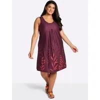 Sheego Strandkleid Jersey-Kleid Ärmellos
