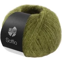 LANA GROSSA SOFFIO Häkelwolle, 215 m (flauschiges Lace-Garn aus Merino- & Baumwolle), 25 g