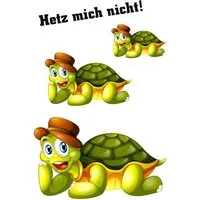Hermann Schütz Aufkleber Aufkleber Schildkröten Hetz mich nicht! 3 Stück