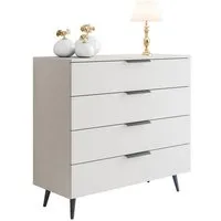 Lookway Kommode LINA KASCHMIR 95 mit LED Beleuchtung auf hohen Füßen, Breite: 95 cm