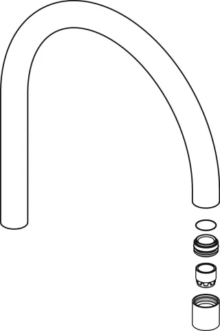 Ideal Standard Rohrauslauf-Set, 200mm, 18X1, Chrom B960385AA