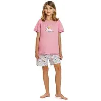 comtessa Schlafanzug Comte Kids (Set, 2 tlg., 2-teilig) Mädchen Pyjama Shorty Kurzarm Baumwolle