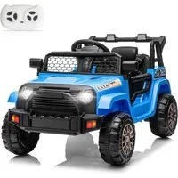 LALAHO Elektro-Kinderauto Elektrischer Aufsitz-Jeep für Kinder, mit Fernbedienung, mit Licht und Musik