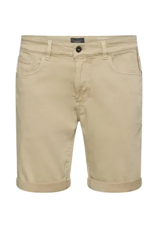 camel active - Bermuda Shorts mit Reißverschluss beige - Gr. - 32/IN
