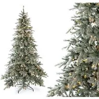 Evergreen Classics Künstlicher Weihnachtsbaum Frost Fichte, LEDs, Kunstschnee