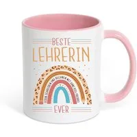 Youth Designz Tasse Beste Lehrerin Ever Kaffeetasse Geschenk mit Süßem Spruch, Keramik, mit Liebem Spruch