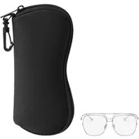 kwmobile Brillenetui Brillenetui aus Neopren - weiche Tasche für Brille oder Sonnenbrille, Etui Case mit Karabiner zum Anhängen