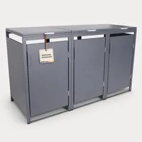 Albatros International Mülltonnenbox Mülltonnenbox 3er Hauswandversion, 120L bis 240L