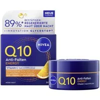 Nivea Nachtcreme Q10 ANTI-FALTEN ENERGY VITAMIN C NACHTPFLEGE, für alle Hauttypen, mit Vitamin C
