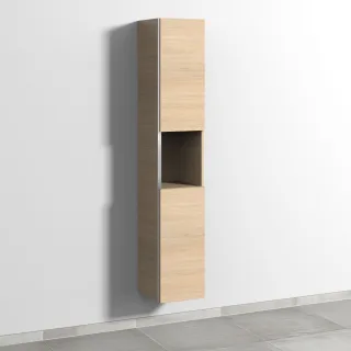 Sanipa 3way Hochschrank mit 2 Türen und 1 offenem Fach, Eiche-Nordic BR11348