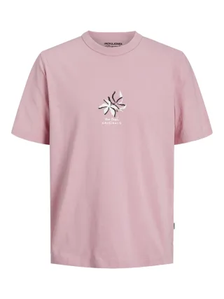 JACK&JONES - JOREASTER ACTIVITY TEE SS CREW NECK pink nectar - Gr. - L