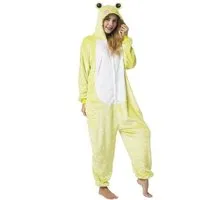Katara Partyanzug Waldtiere Jumpsuit Kostüm Overall Erwachsene S-XL, Karneval - Kostüm, Kigurumi - Frosch hellgrün XL (175-185cm)