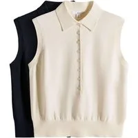 The Set Polokragenpullover The Set Ärmellose Strick-Polotops, 2er-Pack (2-tlg)