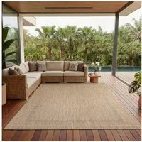 Carpettex Outdoorteppich Unicolor - Einfarbig, Läufer, Höhe: 5 mm, Teppich Wetterfest Balkon Küchenteppich Flachgewebe Sisaloptik