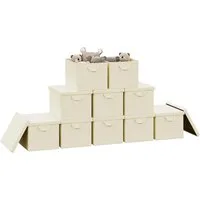 Woltu Aufbewahrungsbox (10 St., Set), mit Deckel, mit Griffen, faltbar