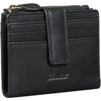 Benthill Kartenetui Kreditkartenetui Slim Portemonnaie Echt Leder Geldbörse Mini Wallet, RFID-Schutz Kartenfächer Münzfach Reißverschlussfach