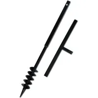 vidaXL Erdbohrer Bohrer mit Griff 80 mm Doppelspirale Schwarz, (1-tlg)