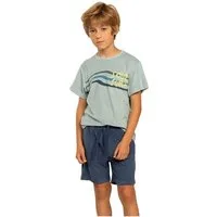 Eskimo Schlafanzug Eskimo Kids (Set, Set) Jungen Schlafanzug kurz Shorty Baumwolle sommerlicher Frottee Jersey