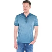 Engbers T-Shirt Herren Henley T-Shirt, Mittelblau
