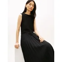 Tommy Hilfiger Strickkleid 5X2 SLASH-NK MIX MEDIA DRS mit feinen Rippen