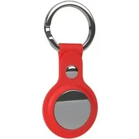 EAZY CASE Schlüsselanhänger Anhänger kompatibel mit Apple AirTag, Schutzhülle Airtags Hülle mit Silikon Schlaufe Tracker Karabiner Rot