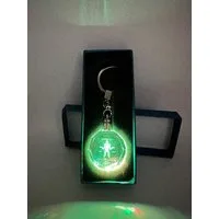 Stelby Schlüsselanhänger mit Gravur Schlüsselanhänger LED Sternzeichen aus Glas mit Farbwechsel (inkl. Geschenkbox), Farbwechsel, transparent, modernes Design