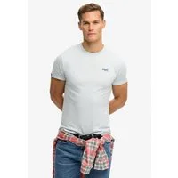 Superdry Rundhalsshirt ESSENTIAL LOGO EMB TEE aus Baumwolle und Single Jersey, Slim Fit, Kurzarm, hüftlang