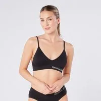 Reebok Bustier JUSTINE schmale Träger, bequem, basic, ohne Bügel, mit Logo, Triangel-Schnitt