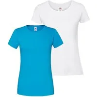 Fruit of the Loom Rundhalsshirt Lady Fit Premium (Packung, 2-tlg., 2er-Pack)