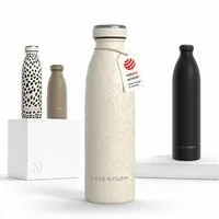 LARS NYSØM Thermoflasche Ren, Isolierflasche mit Vakuum Isolierung: 12h heiß / 24h kühl