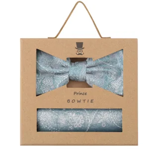 prince bowtie - Set Fliege + Einstecktuch petrol - Gr. - OS